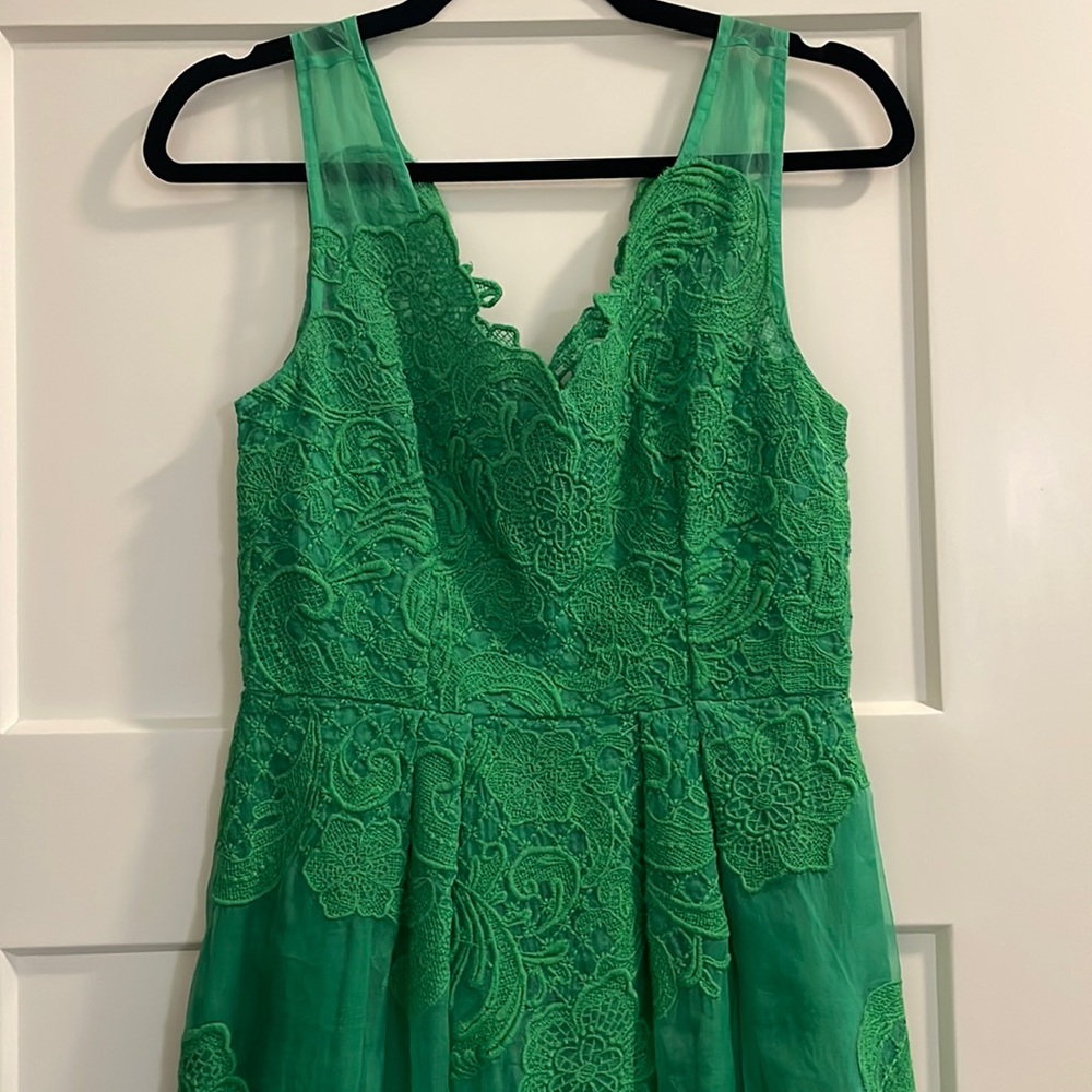 Anthropologie Yoana Baraschi green lace dress